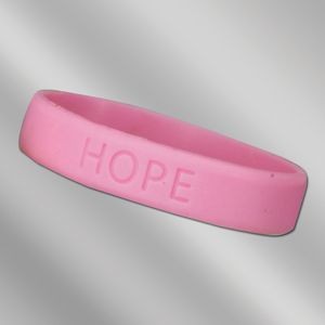 Pink Hope Stock Silicone Bracelet