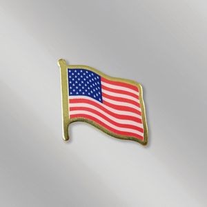 USA Made Printed American Flag Pin