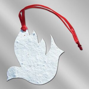 Color Floral Seed Dove Paper Ornament (No Imprint)