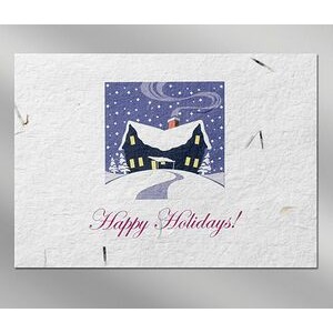 House Floral Seed Paper Holiday Card w/o Inside Message