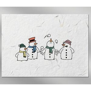 Four Show Men Floral Seed Paper Holiday Card w/o Inside Message