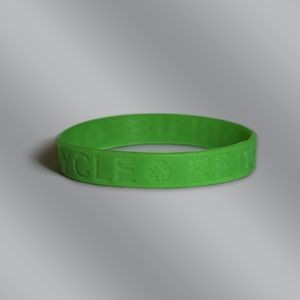 Green Reuse Recycle Stock Silicone Bracelet