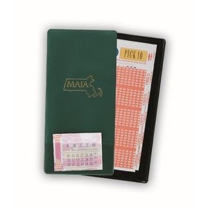 Oversize Lottery Ticket/Insurance Card Holder w/Business Card Holder & 5.5" Front Pocket