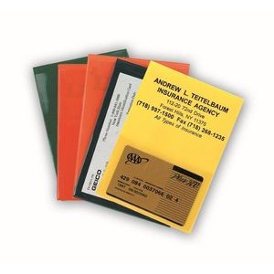 Insurance Card Holder w/Business Card Pocket (5.625" x 4.0625")