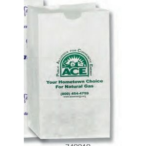 Number 4 White Grocery Bags (5"x3 1/8"x9 5/8")