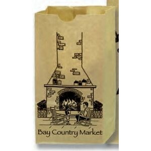 Number 4 Natural Kraft Grocery Bags (5"x3 1/8"x9 5/8")