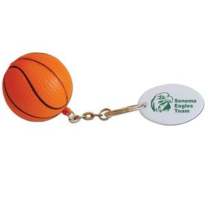 Basketball Stressball Key Tag