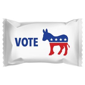 Assorted Pastel Chocolate Mints in Democrat Wrapper