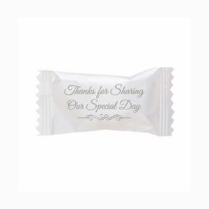 Soft Peppermints in "Thanks for Sharing Our Special Day" Wrapper