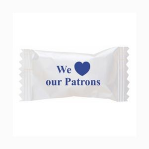 Pink Buttermints Cool Creamy Mint in a "We Love Our Patrons" Wrapper