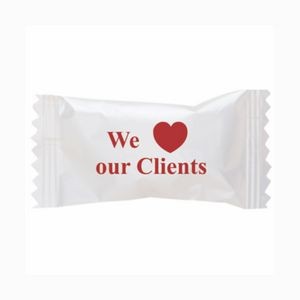Assorted Pastel Chocolate Mints in a "We Love Our Clients" Wrapper
