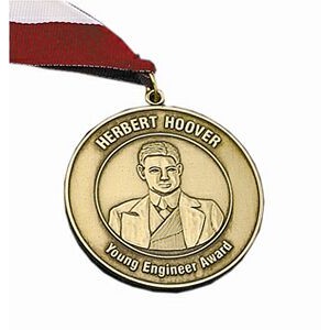 Die Struck Award Medal W/ 30"x7/8" Ribbon