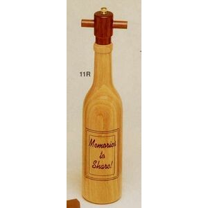 2-4/5"x14" Maple Wine Bottle Shape Pepper Mill (11r)