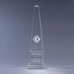 13" Athena Obelisk Crystal Award