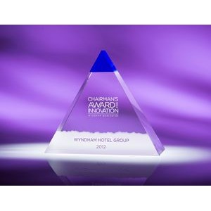 6" Blue Majestic Crystal Award