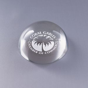 2.75" Magnifier Crystal Paperweight