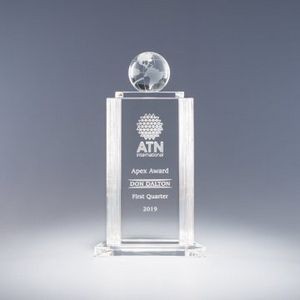 8.5" Helenic World Crystal Award
