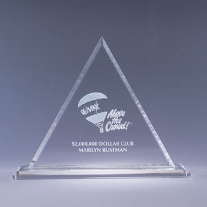 8" Optic Crystal Pyramid Award