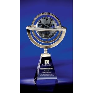 Large Omni Globe Optic Crystal & Metal Award