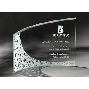 9" Breeze Bent Jade Crystal Award