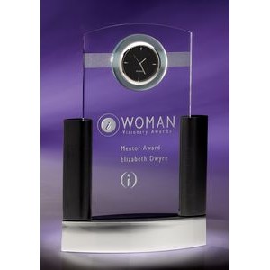 Neopolitan Jade Crystal Clock Award