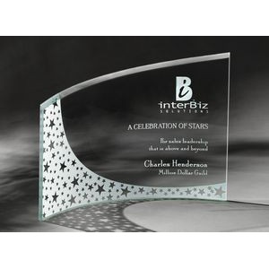 7.75" Breeze Bent Jade Crystal Award