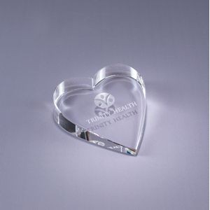 Heart Crystal Paperweight