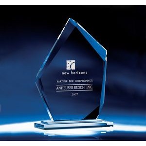 6.5" Crystal Summit Award w/Glass Base