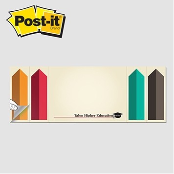 Post-it® Custom Printed Page Markers & Note Pad Combo (3"x8")