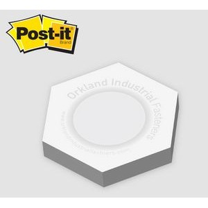 Post-it® Notes Custom Printed Slim Hexagon Cube Note Pad (3¼"x3¼"x½")