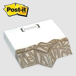 Post-it® Custom Printed Angle Note Pad (4"x3 3/4") 3 to 4 Colors