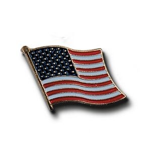 USA Flag Pin w/ 1" Clutch Back
