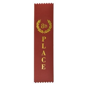 8th Place Standard Stock Ribbon w/ Pinked Ends (2"x8")