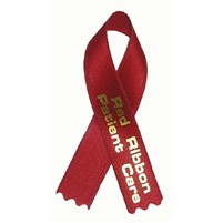 Printed AIDS/ MADD/ DARE Awareness Ribbon Pin (3 1/2