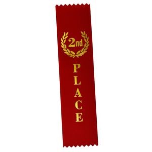 2nd Place Standard Stock Ribbon w/Pinked Ends (2"x8")