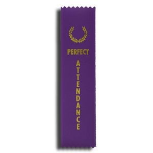 Perfect Attendance Standard Stock Ribbon w/ Pinked Ends (2"x8")