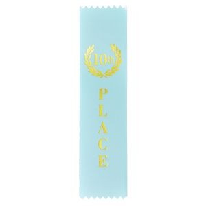 10th Place Standard Stock Ribbon w/Pinked Ends (2"x8")
