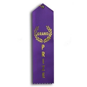 Standard Stock Ribbon with Card & String (2"x8") - Grand Prize