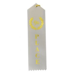 9th Place Standard Stock Ribbon with Card & String (2"x8")