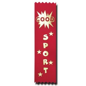 Good Sport Econo Stock Recognition Ribbon w/ Starburst (1 5/8"x6")