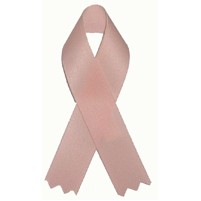 Blank Breast Cancer Awareness Ribbon w/Tape (3 1/2