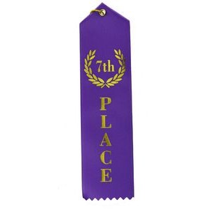 7th Place Standard Stock Ribbon with Card & String (2"x8")
