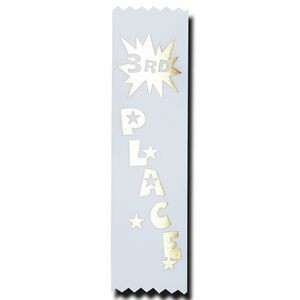 3rd Place Econo Stock Recognition Ribbon w/ Starburst (1 5/8"x6")