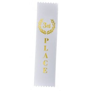 3rd Place Standard Stock Ribbon w/Pinked Ends (2"x8")