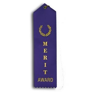 Standard Stock Ribbon w/Card & String (2"x8") - Merit Award