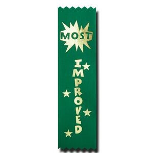 Most Improved Econo Stock Recognition Ribbon w/ Starburst (1 5/8"x6")