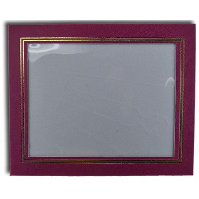 Burgundy Leatherette Frame (9 1/2"x12")