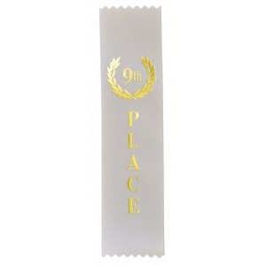 9th Place Standard Stock Ribbon w/ Pinked Ends (2"x8")