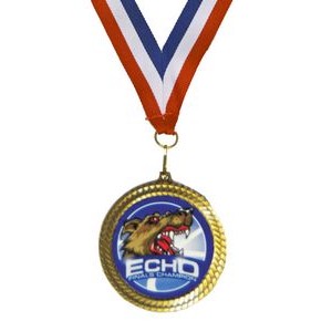 Full Color Insert Medal (2 1/2") with 7/8" Stock Neck Ribbon
