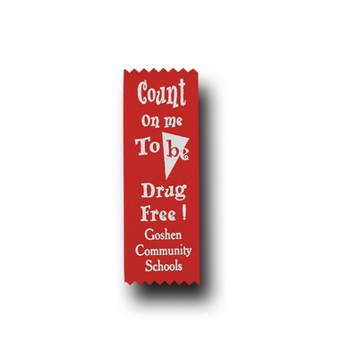 Red Custom Count on Me to be Drug Free Econo Drug Free Ribbon